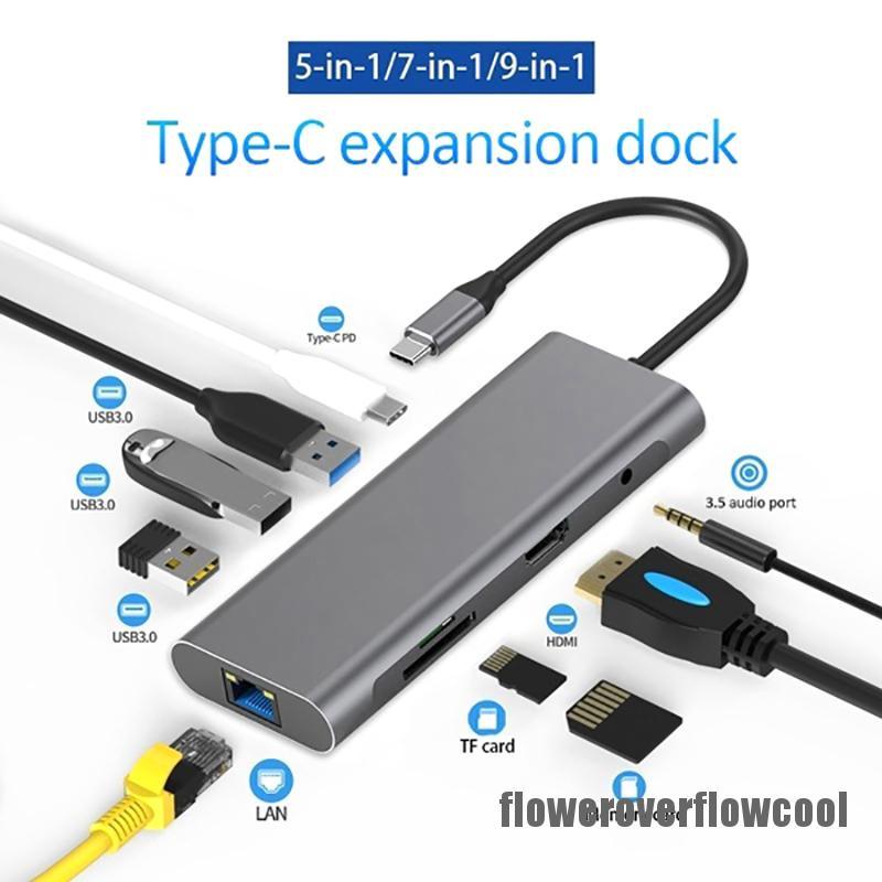Đế Sạc Usb 3.0 Hdmi Tf Lan Pd Usb Hub Cho Macbook