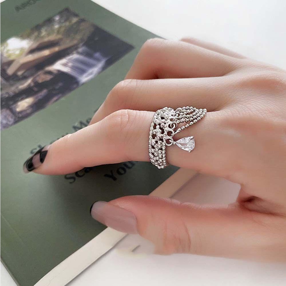 Nhẫn Dây Xích Phong Cách Gothic Cá Tính