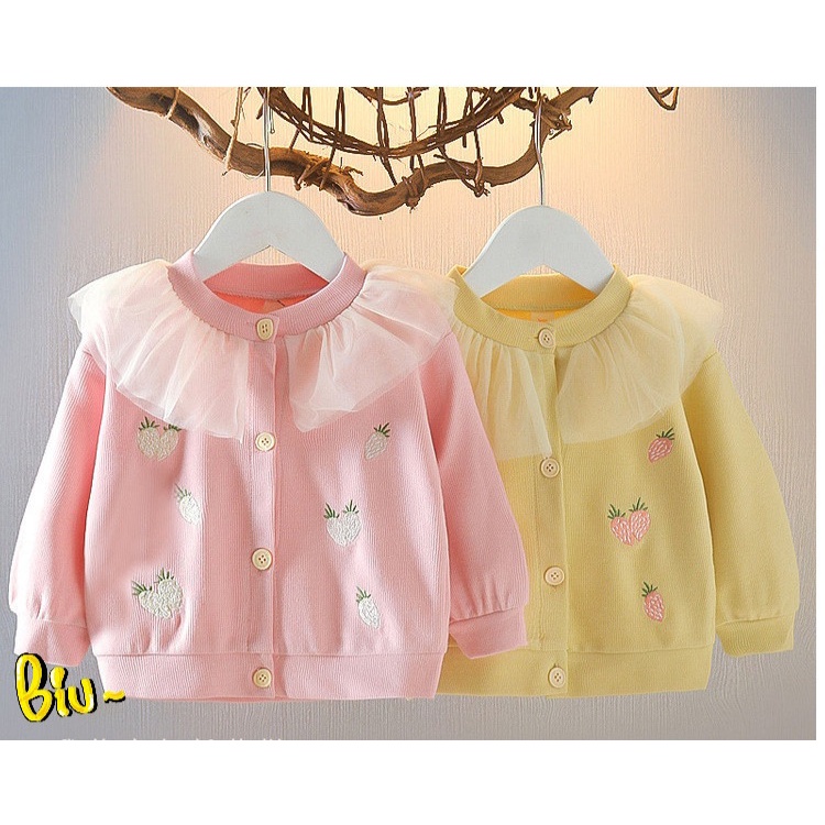 Áo khoác len cho bé gái hình dễ thương size 8-16kg hàng nhập Quảng Châu cao cấp