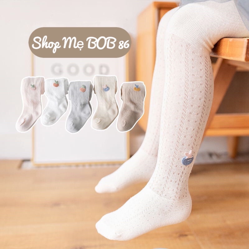 Quần tất cotton mềm mỏng thoáng khí cho bé gái bé 0-6 tuổi