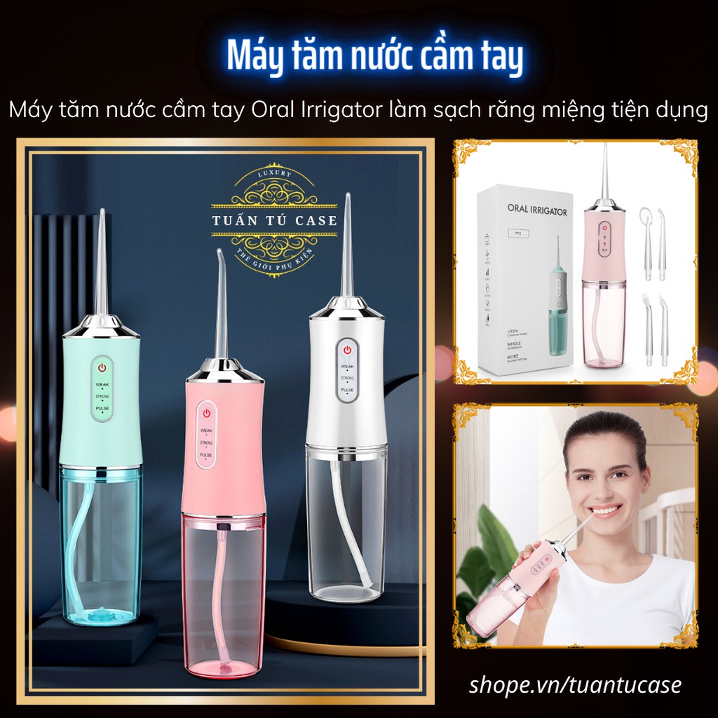 Máy tăm nước cầm tay Oral Irrigator làm sạch răng miệng linh hoạt nhỏ gọn tiện lợi