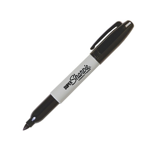 Bút lông dầu ngòi lớn vẽ trên mọi chất liệu Sharpie Super Fine - Black (Màu đen)