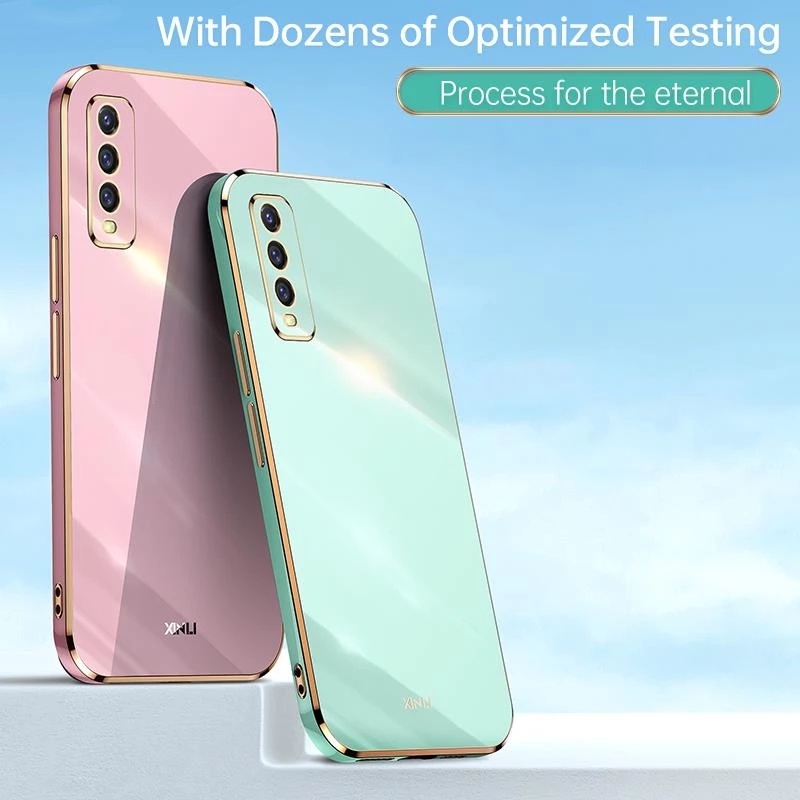 Ốp Điện Thoại Dẻo Mạ 6D Cho Vivo Y20 Y12s Y20i Y20s Y12A Y17 Y12 Y15 Y11 Y12i Y93 Y91C Y21s Y33s Y21A Y51 2020 Y50 Y30 V20 V21
