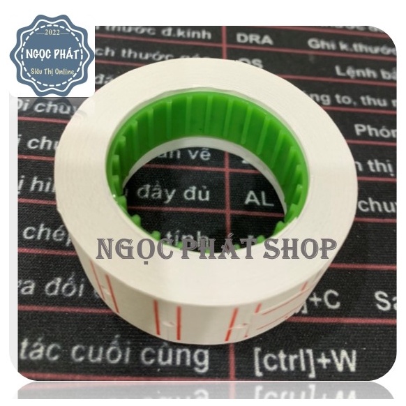 Giấy tem in giá, giấy dán giá - Loại Dày  (10 cuộn/cây)