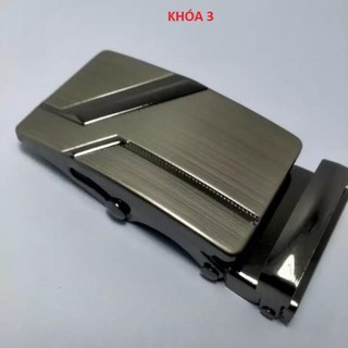 🎁Giá Dùng Thử🎁 Mặt Khóa Thắt Lưng Nam - Mặt Lăn Bằng Hợp Kim Chống Gỉ Màu Xám Đen Cho Thắt Lưng < 3.7mm