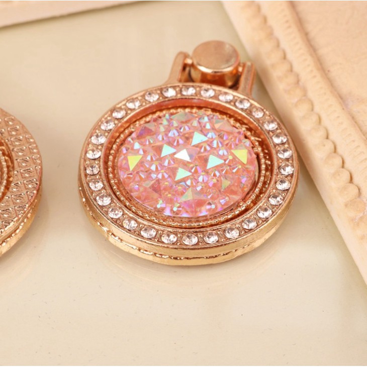 Vòng giá đỡ điện thoại bằng hợp kim đính kim cương giả sang trọng tiện dụng