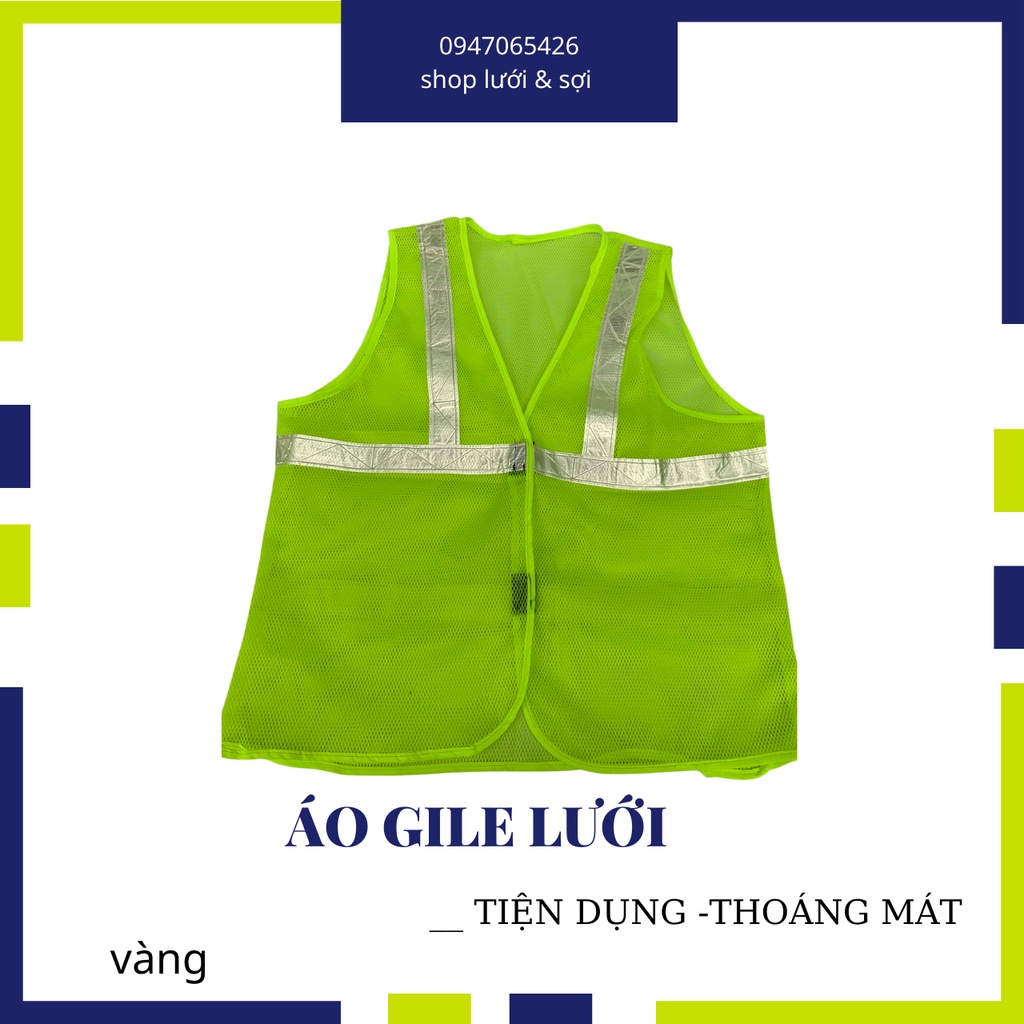 Áo gile phản quang lưới nhiều màu