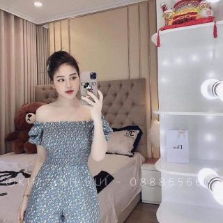 Combo 1 jum xanh hoa nhí và 1 áo ren trắng cho c Chinh