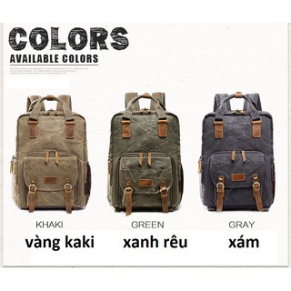 Balo máy ảnh Canvas cao cấp Batik_272.