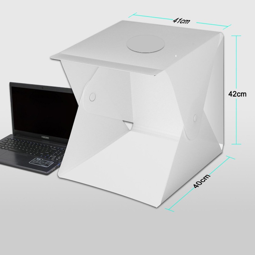 Hộp chụp hình sản phẩm Studio 40cm x 40cm phông nền 2 màu trắng đen