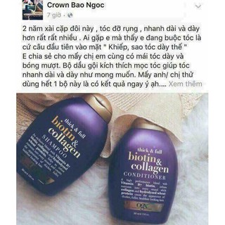 Dầu gội và xả thick & full biotin collagen hàng mĩ