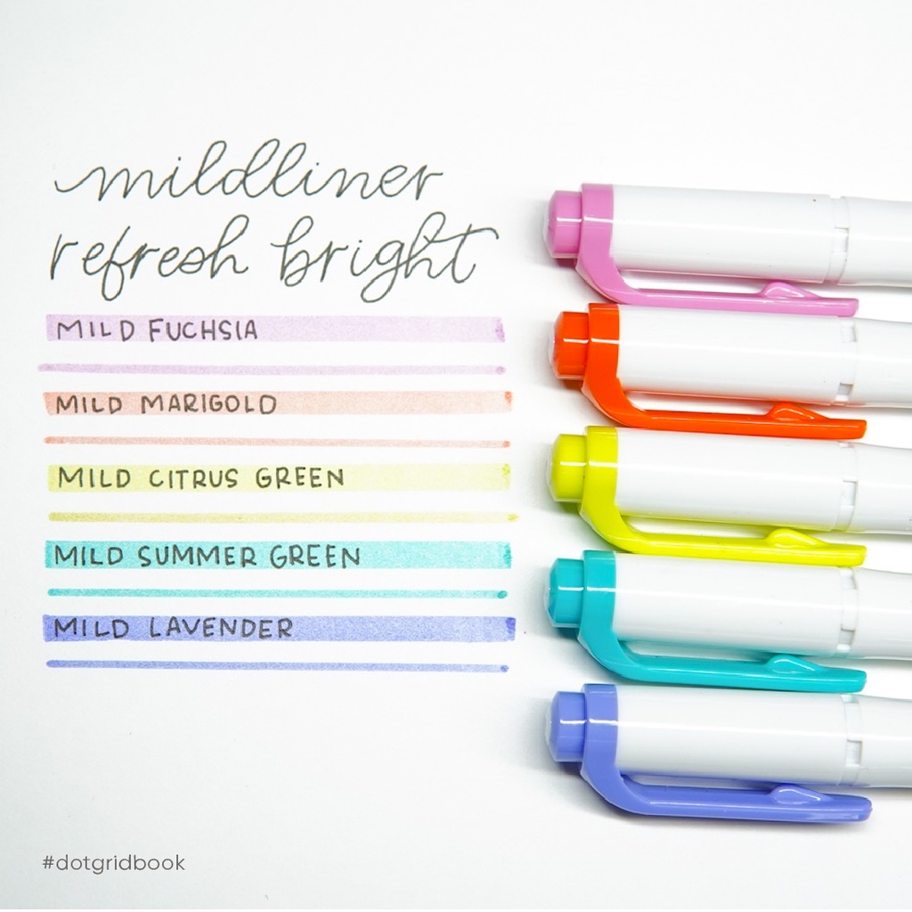 Set 5 Bút Highlight Zebra Mildliner-WKT7-5C-HC