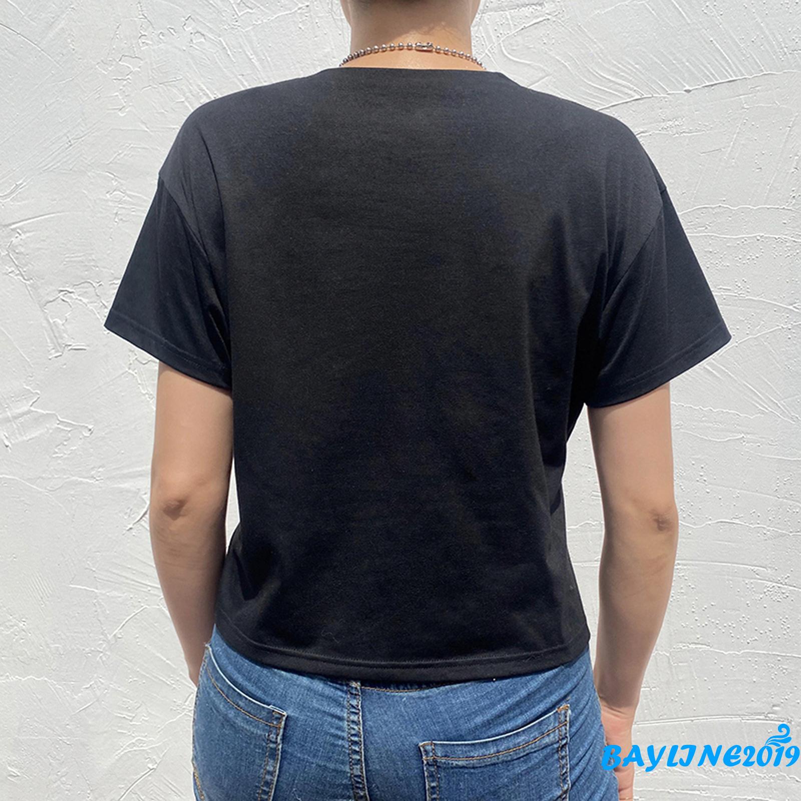Áo Thun Nữ Ngắn Tay In Hình Bộ Xương Sáng Tạo | BigBuy360 - bigbuy360.vn