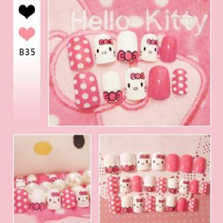 bộ 24 móng tay giả mèo kitty