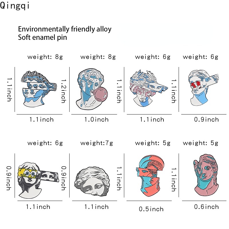 Ghim cài áo Miss Zoe hình nhân vật hoạt hình vui nhộn 8 phong cách