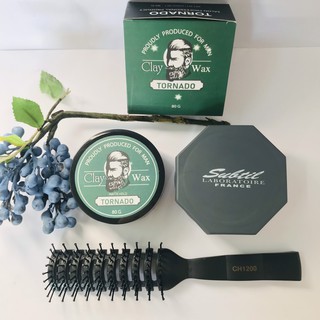 Combo Tặng Lược + Sáp Vuốt Tóc Nam TORNADO + Sáp vuốt tóc CLAY WAX