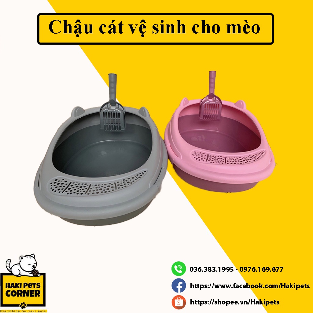 Chậu cát vệ sinh cho mèo, Chậu cát vệ sinh 50x40x18 cm