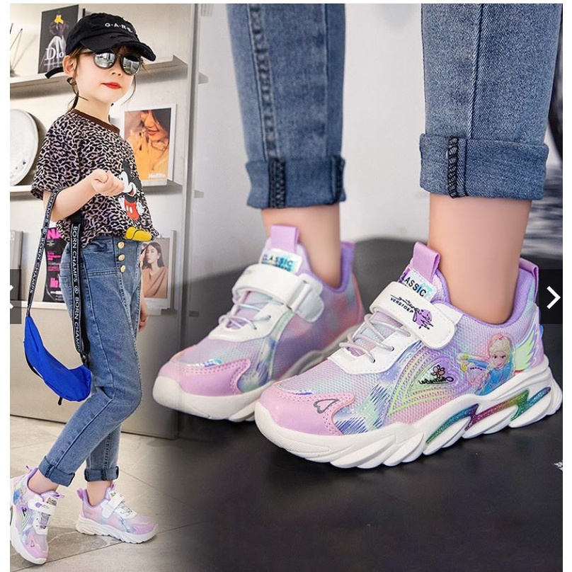Giày thể thao elsa mẫu hot 2022 mã  3121 Quảng Châu cao cấp cho bé size từ 26 đến 37