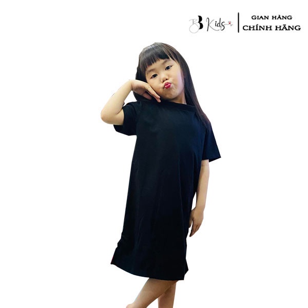 Váy Xuông, Xoắn Lưng Cá Tính BB kids Cho bé, Chất liệu Cotton( Màu Đen)