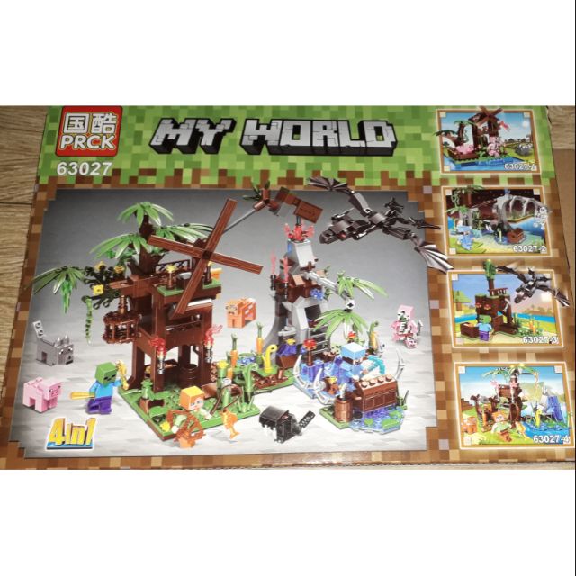 Lắp ráp 1 hộp LegoMineCraff MyWord 63027 có nhiều chi tiết bằng nhựa ABS