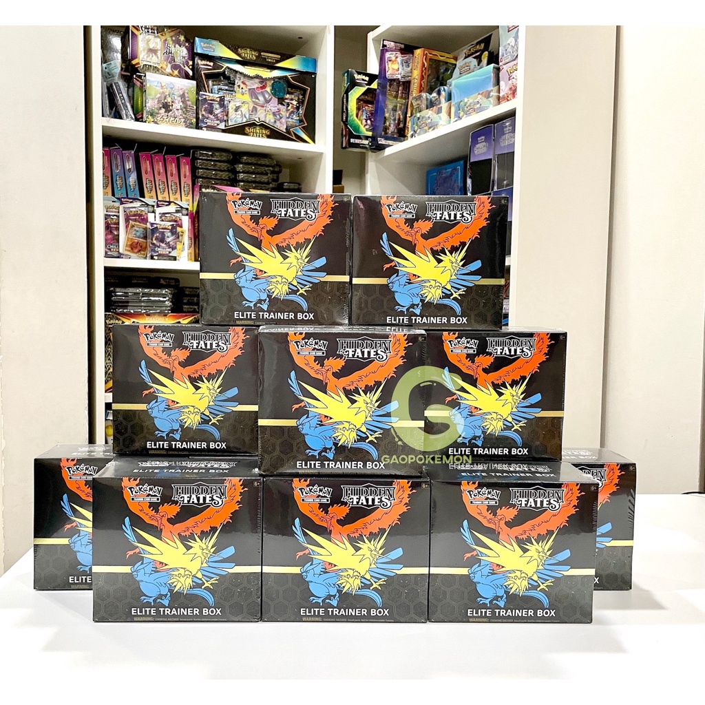 Hộp Elite Trainer Box 10 gói thẻ bài Pokemon TCG: Hidden Fates