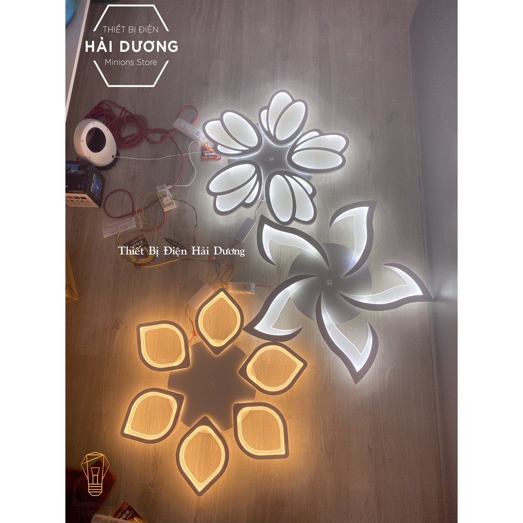 Đèn LED Ốp Trần Decor Mâm 5 Cánh Lá OT-064, Mâm 6 Cánh Hoa Sen OT-066, Mâm 5 Lá OT-070 - 3 Chế Độ Ánh Sáng