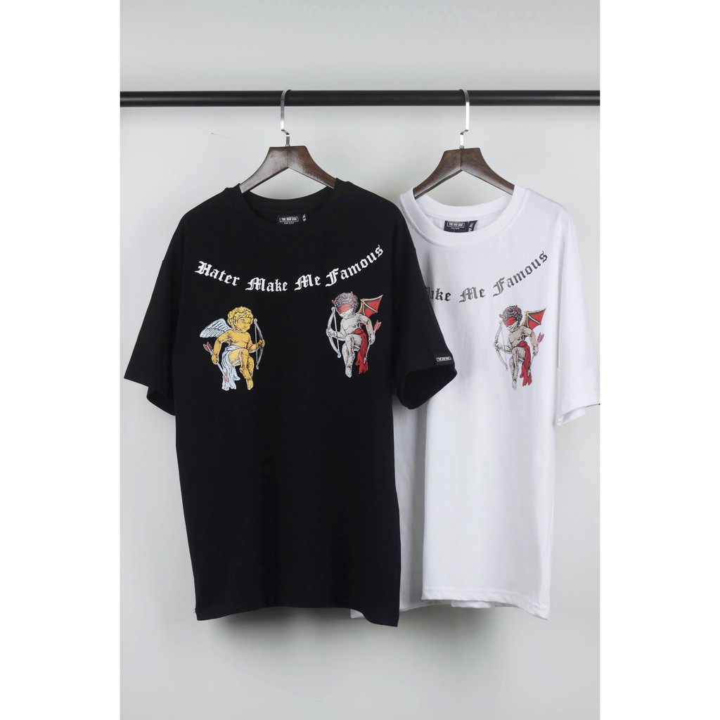 Áo Thun clothing logo unisex 2 màu trắng đen Nam Nữ Tay Lỡ Chất Đẹp - basic tee - áo phông fom rộng | BigBuy360 - bigbuy360.vn