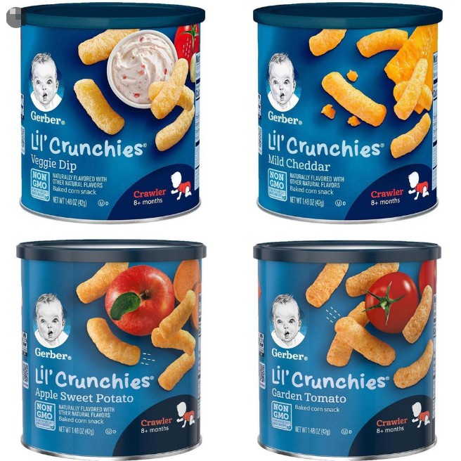 SET 2 BÁNH ĂN DẶM GERBER HÌNH KHÚC GIAO NGẪU NHIÊN