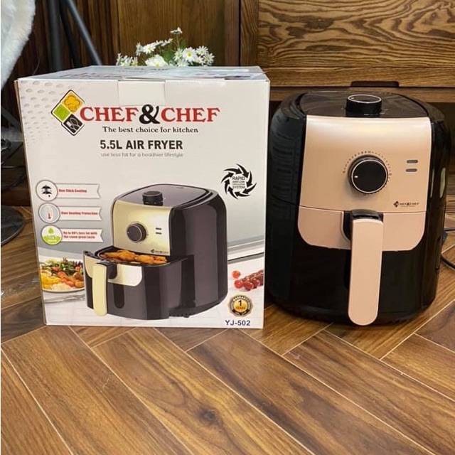 NỒI CHIÊN KHÔNG DẦU CHEF&amp;CHEF MODEL YJ-502- DUNG TÍCH 5,5L