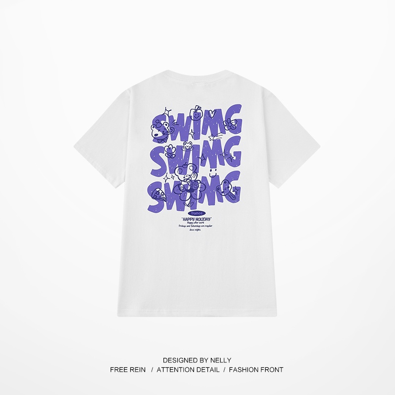 Áo thun Nelly ngắn tay in hình "Swimg" áo phông