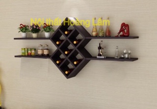Kệ trang trí treo tường gỗ công nghiệp