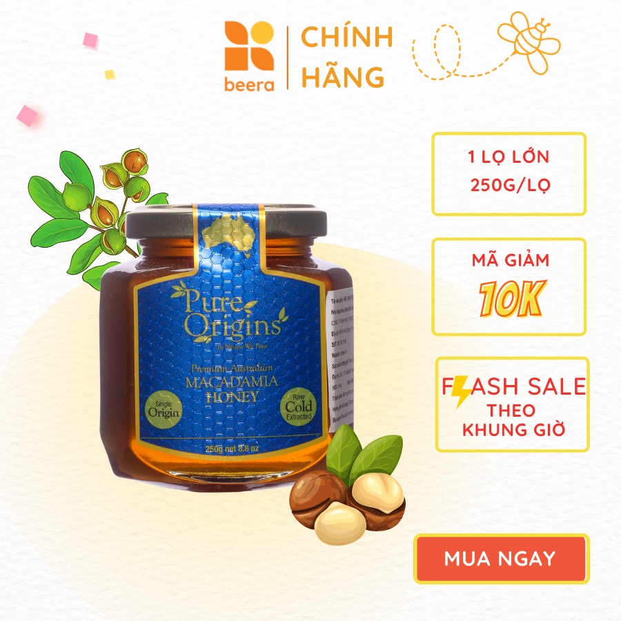Mật Ong Macadamia 250g-PURE ORIGINS