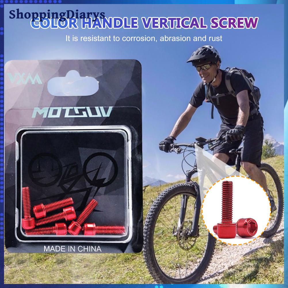 Set 6 bu lông M5X18Mm bằng titan kèm vòng đệm cho xe đạp leo núi