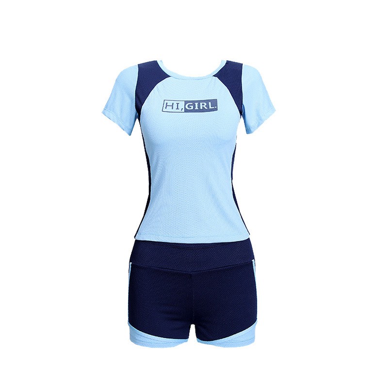 Set đồ thể thao Avrika thiết kế tay ngắn dáng ôm phong cách Hàn Quốc thời trang cho nữ | BigBuy360 - bigbuy360.vn