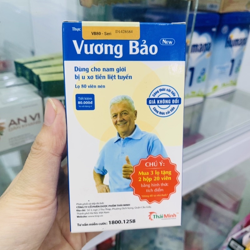 VƯƠNG BẢO (80 VIÊN) - Hỗ trợ phì đại tuyến tiền liệt.