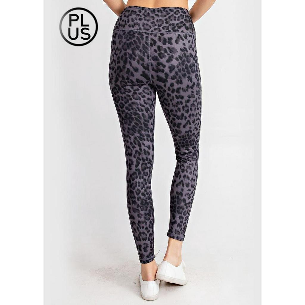 Legging dài Rae M0de vải mềm da beo