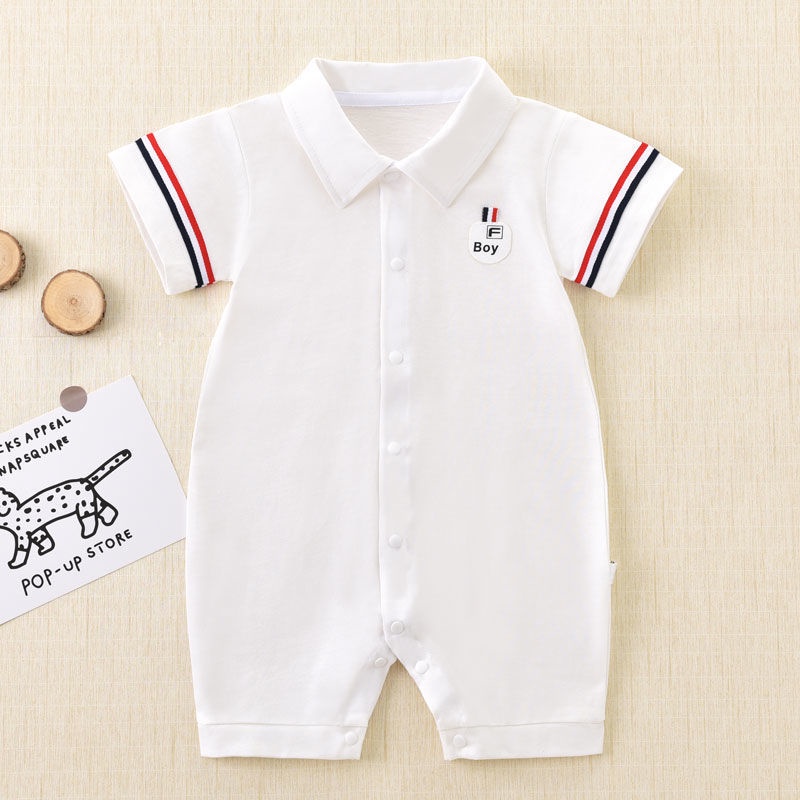 Bộ Áo Liền Quần Cotton Tay Ngắn Phong Cách Thể Thao Thời Trang Hàn Quốc Cho Bé