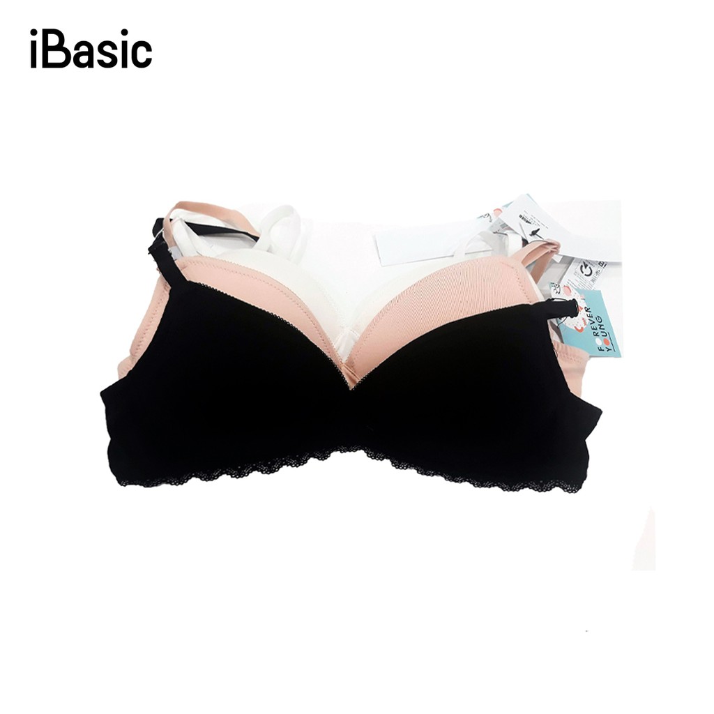 Áo ngực không gọng phối ren iBasic BRAY052