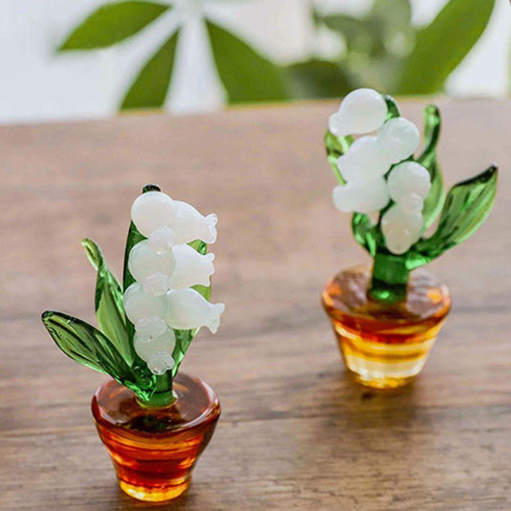 Chậu Hoa Lily Nhân Tạo Handmade Độc Đáo Trang Trí Xe Hơi