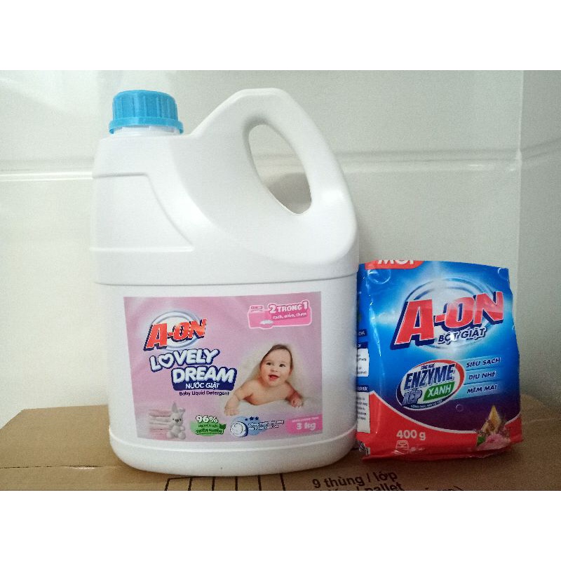 Nước giặt thiên nhiên cao cấp A-ON Energy can 3L