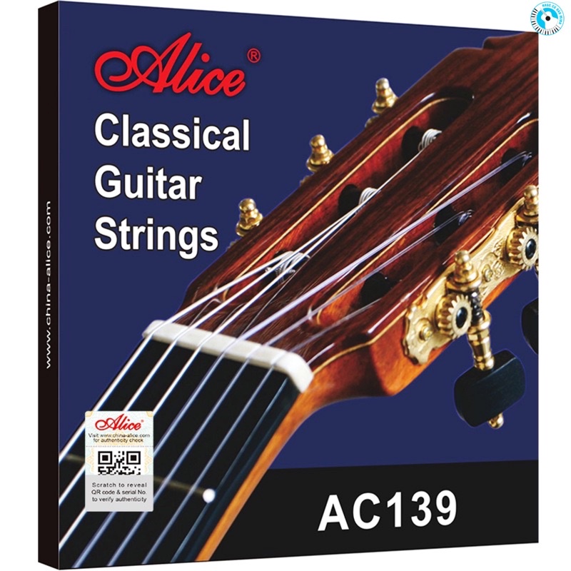 Dây đàn guitar classic Alice AC139, phụ kiện âm nhạc, phụ kiện guitar Alice chính hãng.Tặng kèm phím gảy guitar