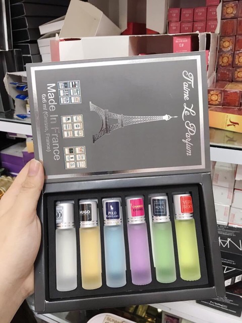 Nước hoa tháp 6 chai dạng lăn thơm cực lâu | Thế Giới Skin Care