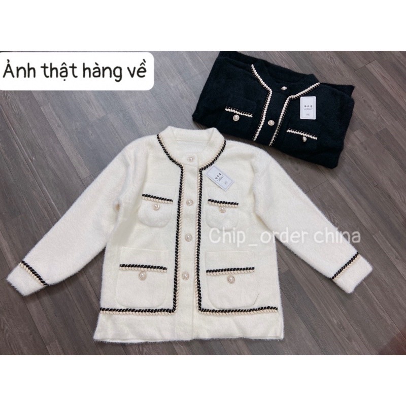 Áo khoác lông đính khuy sang chảnh hàng loại 1 cao cấp chuẩn quảng châu
