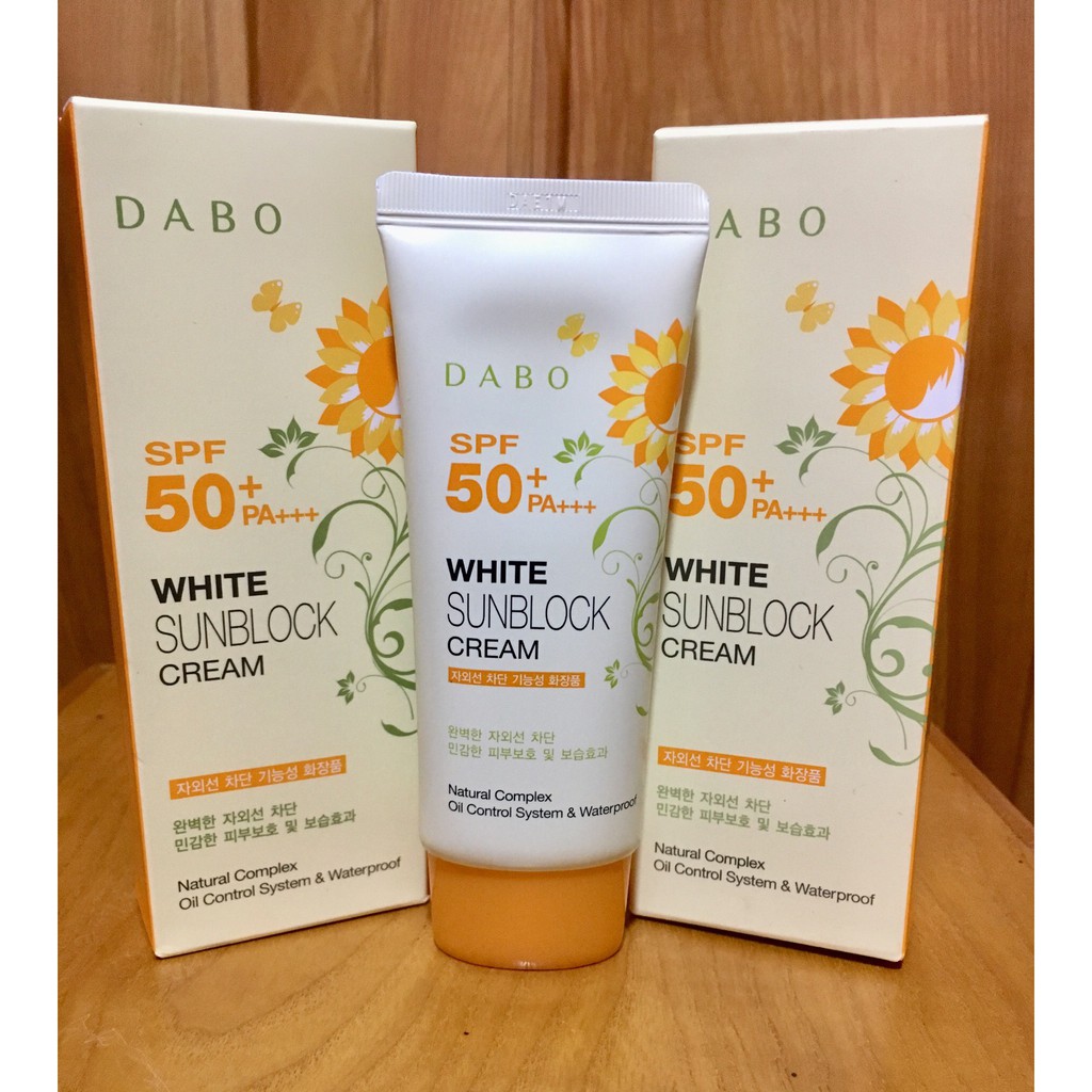 Kem Chống Nắng Trắng Da, Mỏng Mịn Dabo White Sunblock Cream Hàn quốc 70ml