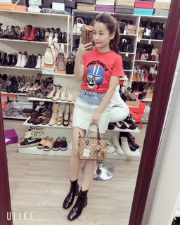 Bốt da bóng hàng đẹp gót 5p