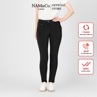 Quần dài nỉ nữ NamandCo mùa đông công sở dáng đẹp cao cấp trẻ trung size S M L màu đen, xanh than P9953