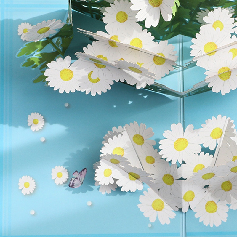 Thiệp Nổi Hình Hoa Cúc 3D Cho Ngày Valentine / Sinh Nhật
