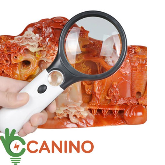 Kính lúp cầm tay có đèn mini  Canino 3x - 45x