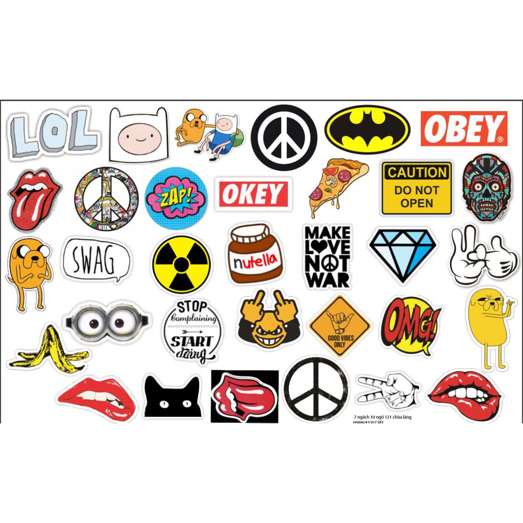 STICKER dán Vali, xe, barber shop, Mũ bảo hiểm , macbook, đàn, tường... Nhập mã GIẢM GIÁ 15k khi mua từ 3 set