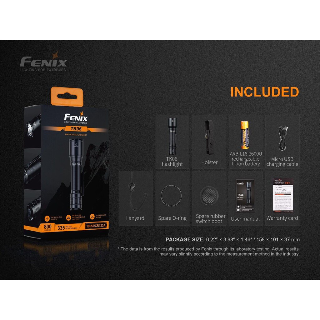 Đèn pin Fenix TK06